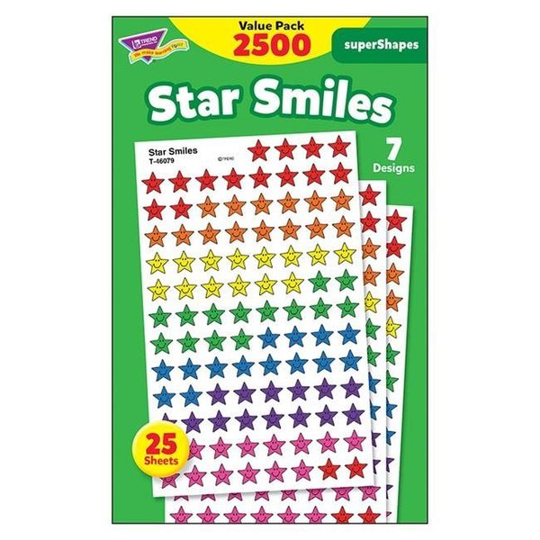 Trend Enterprises Trend Enterprises T-46917-3 Star Smiles Value Pk Superspots Shapes Stickers - Pack of 3 T-46917-3